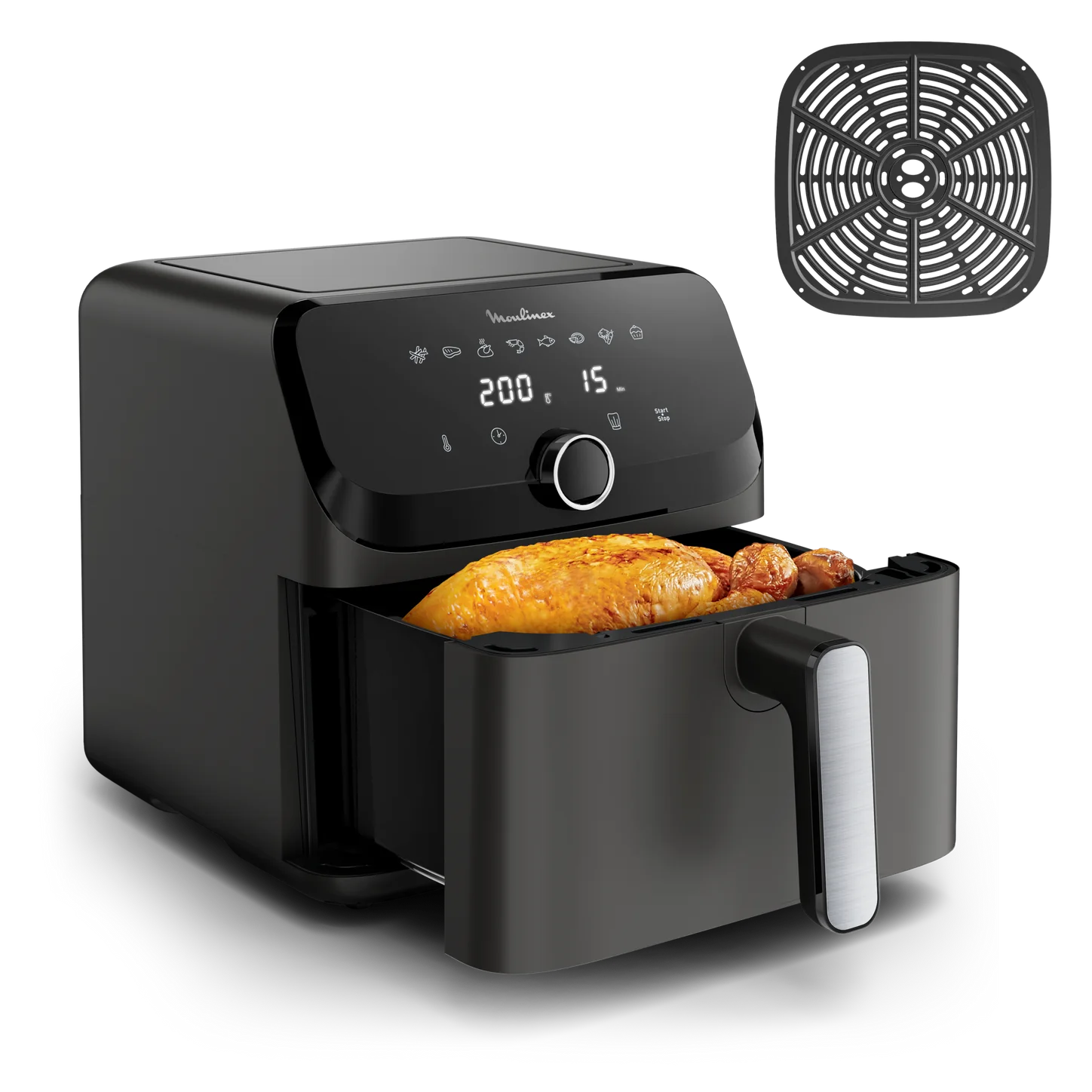 Moulinex Easy Fry Mega EZ855HF0 avec le tiroir ouvert
