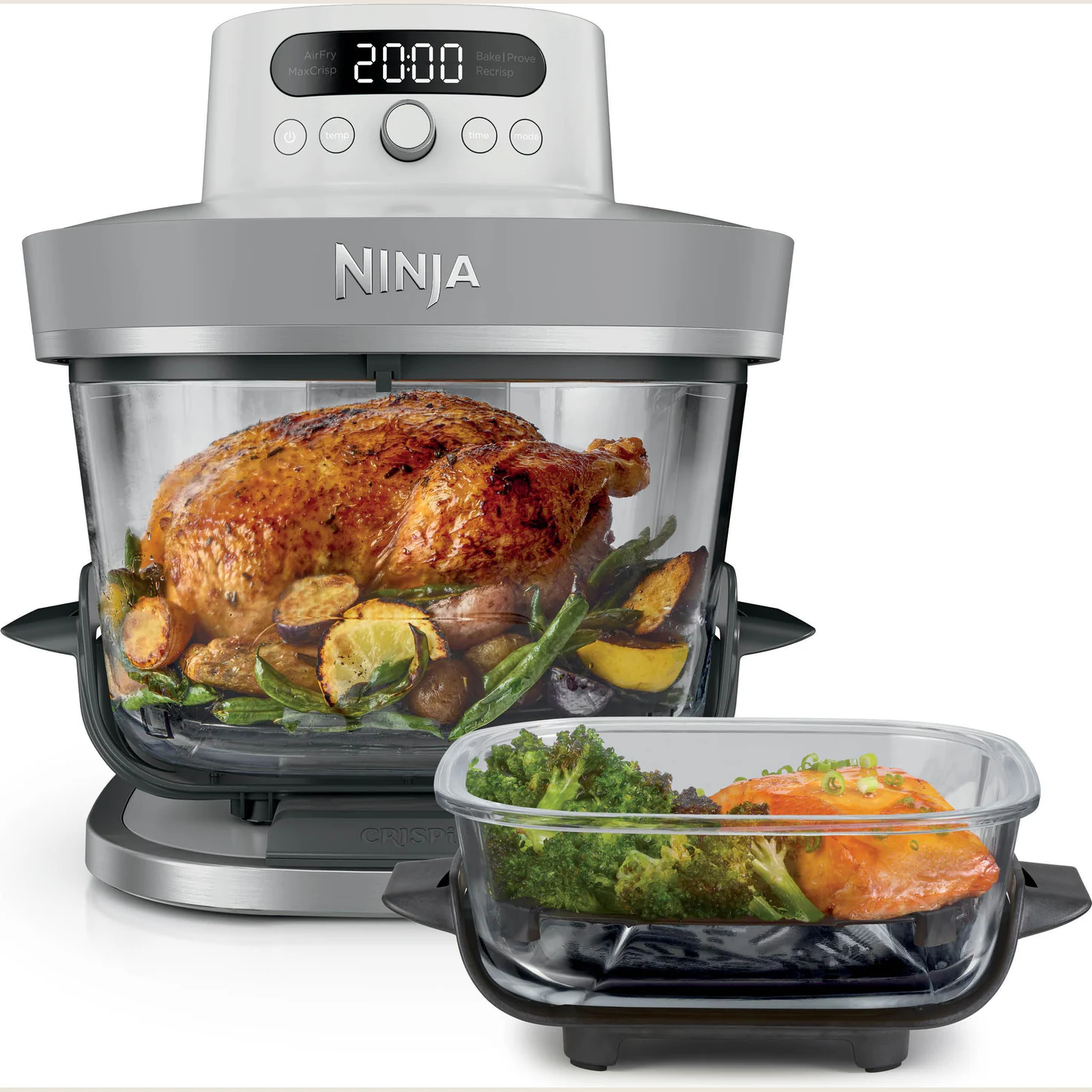 Ninja CRISPi Pro AS090EUWH avec ses deux contenants en verre